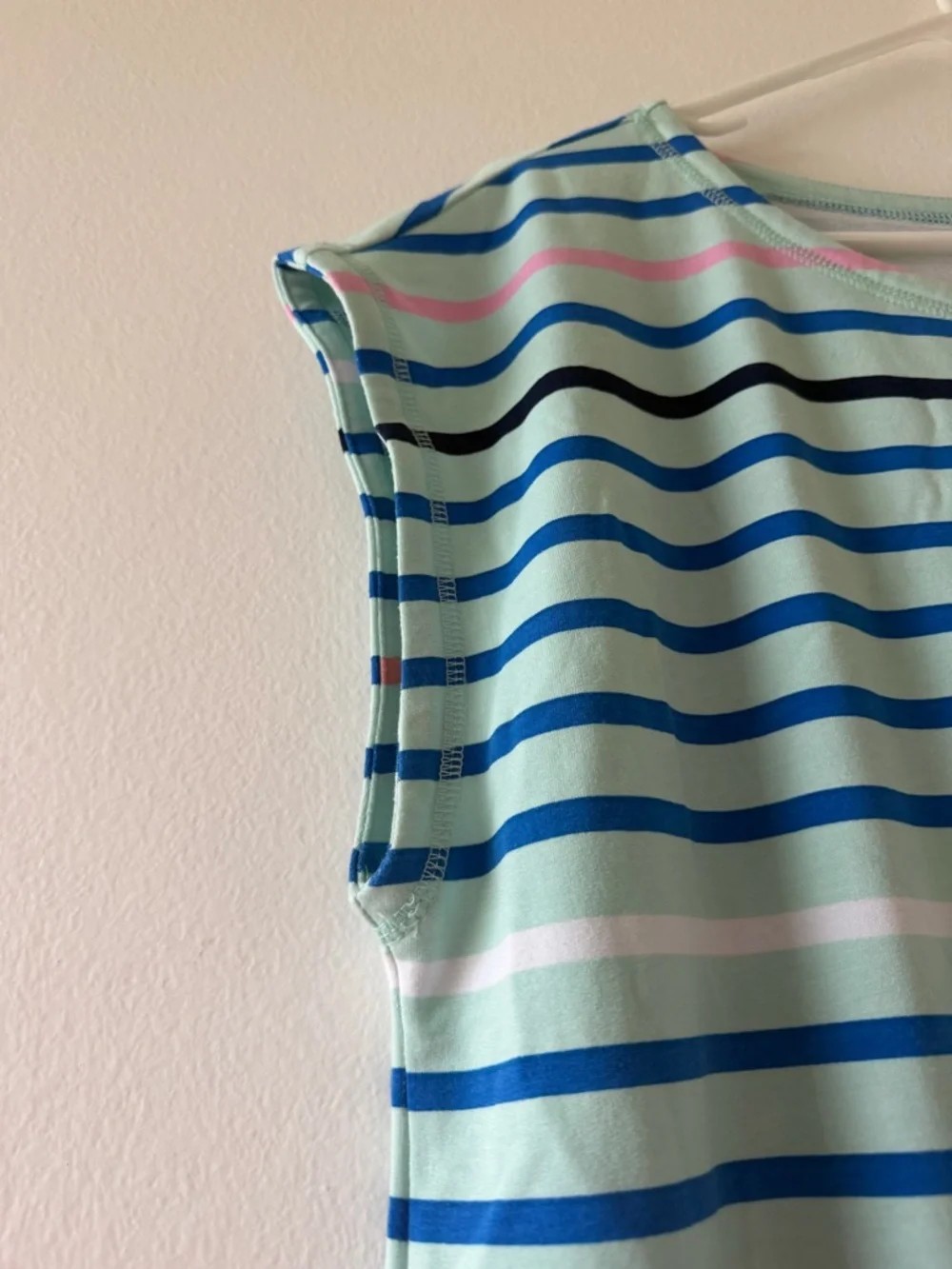 Talbots striped sleeveless dress, mint stripe - Picture 6 of 8